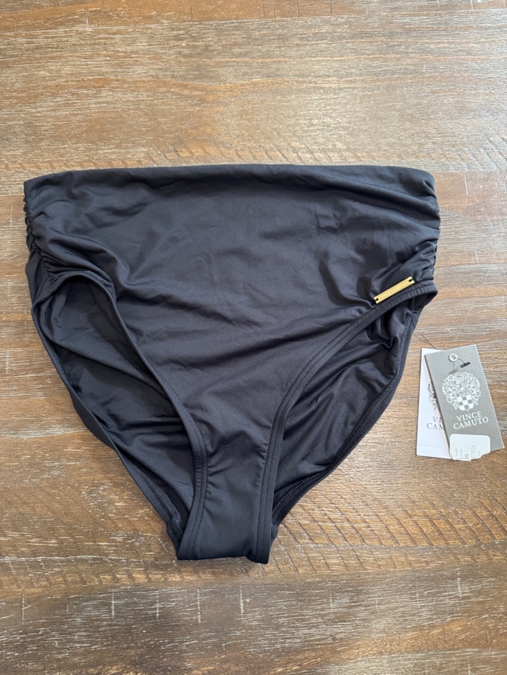 Women’s Vince Camuto Swim Convertible High Waist Bikini bottom black large NWT